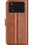 Xiaomi Için Poco M4 Pro 4g Manyetik Kıta Dokulu Pu Deri Kılıf Cüzdan Stand Flip Telefon Kapak Işık Kahverengi (Yurt Dışından) 3