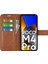 Xiaomi Için Poco M4 Pro 4g Manyetik Kıta Dokulu Pu Deri Kılıf Cüzdan Stand Flip Telefon Kapak Işık Kahverengi (Yurt Dışından) 4