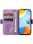 Xiaomi Için Redmi 10C 4g/redmi 10 (Hindistan) 4g Katlanabilir Stand Pu Deri Deri Şok Geçirmez Kılıf Strap-Purple ile Baskılı Dikiş Hattı Telefon Cüzdan Kapağı (Yurt Dışından) 2