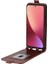 Xiaomi Için 12 Lite Dikey Flip Kutusu ile Kart Yuvası Çılgın At Dokusu Damla Damla Dayanıklı Manyetik Toka Pu Deri Telefon Kapak Kahverengi (Yurt Dışından) 2