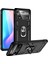 Xiaomi Poco X4 Pro 5g Yüzük Kickstand Telefon Kılıfı Yumuşak Tpu+Sert Pc Askeri Şok Geçirmez Koruyucu Kapak Black (Yurt Dışından) 1