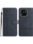 Xiaomi Redmi 10C 4g Için Tamamen Sarılmış Iş Stili Pu Deri Koruyucu Kapak Inek Kılıfı Doku Hattı Stand Stand Cüzdan Telefon Kılıfı Strap-Mavi (Yurt Dışından) 1