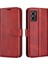 Xiaomi Için Redmi Note 11E 5g/redmi 10 5g/redmi 10 Prime+ 5g Dokulu Pu Deri Kapak Standı Özellik Manyetik Kapatma Şok Geçirmez Flip Cüzdan Kılıf Kırmızısı (Yurt Dışından) 1