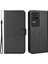 Xiaomi Için Redmi K50/K50 Pro Diamond Doku Pu Derisi Iyi Korunmuş Telefon Kasası Cüzdan Stand Kapağı Strap-Black (Yurt Dışından) 1