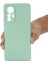 Xiaomi Için 12 Lite 5g Damla Geçirmez Sıvı Silikon Telefon Kılıfı Yumuşak Çizgiye Karşı Çizgiye Karşı Kesik Kesme Kabuğu Strap-Green ile (Yurt Dışından) 5