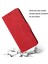 Xiaomi Redmi Için 10C Düz Renkli Deri Telefon Kılıf Katlanabilir Stand Tasarım Tam Vücut Koruma Telefon Kapak-Kırmızı (Yurt Dışından) 3