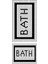 Yıkanabilir Kaymaz Pamuk Dokuma Taban Siyah Beyaz Bath 60X100-50X60 2'li Banyo Paspası 13 2