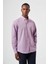Regular Fit Paşa Yaka Ekoseli Kırmızı Erkek Gömlek GM23K232024_D24 4