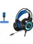 7.1-Siyah Oyun Kulaklığı Çevresel Kablolu Oyun Kulaklığı Ses Stereo Mikrofon USB Renkli Işıklar Pc Dizüstü Bilgisayar Oyun (Yurt Dışından) 1