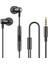 Siyah Pro Metal Kulak Içi Kablolu Kulaklık Mini Bas Stereo Gürültü Azaltma Kulaklık Evrensel Telefon/dizüstü Bilgisayar/masaüstü Taşınabilir Uyku Kulaklık (Yurt Dışından) 1