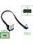 AMUP-V8RI 0.3 M Süper Düz Esnek Yukarı Aşağı Sol Sağ Açılı 90 Derece USB Mikro USB Erkek USB Erkek Veri Şarj Bağlantı Kablosu (Yurt Dışından) 4