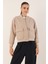 0688 Çift Cepli Crop Ceket - Bej 4
