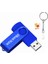 Mavi 32GB Yüksek Hızlı USB Flash Sürücüler 64GB Gerçek Kapasiteli Kalem Sürücü 32GB Döndürülebilir Siyah Memory Stick 16GB Ücretsiz Anahtarlık Pendrive 8gb 4gb (Yurt Dışından) 1