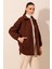 0675 Yün Karışımlı Buklet Ceket - Kahverengi 1