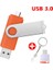Turuncu 16GB Type-C USB 3.0 Flash Sürücüler 128GB Otg 3'ü 1 Arada Kalem Sürücü 64GB 256GB Pendrive 512GB Cle USB Bellek Anahtar USB Stick Telefon Için USB 3.0 (Yurt Dışından) 1