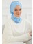 Çapraz Dikim Fularlı Tasarım Şifon Hazır Türban,bordo,ht-48 6