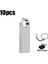 Silver-C3 16GB 10PCS Ücretsiz Özel Logo USB Flash Sürücü 4gb 8gb 2.0 Yüksek Hızlı Kalem Sürücü 16GB 32GB 64GB 128GB Pendrive Metal USB Anahtarlı Çubuklar (Yurt Dışından) 1