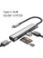 Uzay Grisi 4 4 Port USB 3.0 Hub USB Hub Yüksek Hızlı Tip C Splitter Pc Bilgisayar Aksesuarları Için Çoklu Bağlantı Noktası Hub 4 USB 3.0 Bağlantı Noktaları (Yurt Dışından) 1