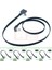 AMDO-V8ST 0.3 M Süper Düz Esnek Yukarı Aşağı Sol Sağ Açılı 90 Derece USB Mikro USB Erkek USB Erkek Veri Şarj Bağlantı Kablosu (Yurt Dışından) 2