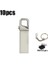 Silver-C8 8gb 10PCS Ücretsiz Özel Logo USB Flash Sürücü 4gb 8gb 2.0 Yüksek Hızlı Kalem Sürücü 16GB 32GB 64GB 128GB Pendrive Metal USB Anahtarlı Çubuklar (Yurt Dışından) 1