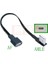 Amle-Af 0.5m 5cm 10CM USB 2.0 A Erkek - Dişi 90 Açılı Uzatma Adaptör Kablosu Usb2.0 Erkek - Dişi Sağ/sol/aşağı/yukarı Siyah Kablo Kablosu (Yurt Dışından) 1