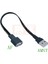 Amle-Af 0.5m 5cm 10CM USB 2.0 A Erkek - Dişi 90 Açılı Uzatma Adaptör Kablosu Usb2.0 Erkek - Dişi Sağ/sol/aşağı/yukarı Siyah Kablo Kablosu (Yurt Dışından) 4