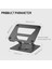 Gümüş Katlanabilir Dizüstü Bilgisayar Tutucu Standı Yüksekliği Ayarlanabilir Delikli Soğutma Braketi Desteği Alüminyum Alaşım MacBook Air/pro Için 360 Dönebilen (Yurt Dışından) 4