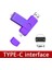 Mor Tip C Taşınabilir Otg USB 2 Tb Flash Sürücü Tip C / Mikro Kalem Sürücü 2 Tb USB Sopa 3.0 Pendrive 2 Tb U Disk Pc Dizüstü Cep Telefonu Için (Yurt Dışından) 1