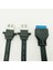 Siyah 0.8 M H1111Z Konektörü USB 3.0 Panel Montajlı Çift Bağlantı Noktalı USB 3.0 Dişi Vida Panel Montajlı Anakart 20 Pin Başlık Düz Kablo Kablosu Yenı (Yurt Dışından) 4