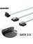 Aşağı-Sağ 70CM Gümüş Sata 3.0 Veri Kablosu Sata Iıı Sata 3 Kablo 10CM-2M Kilitleme Mandallı Düz Sağa Sola Yukarı Aşağı Açı 90 Derece 6gb (Yurt Dışından) 2