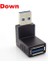 Dowm 5 Adet 1/2/5 Adet USB 3.0 A Erkek Dişi Adaptör Konnektörü Fiş Kablosu Uzatma Genişletici 90 Derece Açı Çoğaltıcı Dizüstü Bilgisayar Için (Yurt Dışından) 1