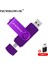 Mor 128 GB Yüksek Hızlı 2 In 1 USB 2.0 Flash Pendrive USB Anahtarı Otg USB Flash Sürücü H2TESTW 16 GB 32 GB 64 GB 128 GB Kalem Sürücü Cle + C Tipi Adaptör (Yurt Dışından) 1
