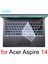 Renkli Klavye Kapak Için Acer Aspire 3 5 7 Vero 1 A114 A314 A514 AV14 R3 R5 E1 E5 Es1 V3 V5 V7 Ec Silikon Koruyucu Kılıf 14 Inç (Yurt Dışından) 2