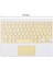 Sarı-10 Inç Touchpad Kablosuz Bluetooth Klavye Ipad iPhone Samsung Huawei Xiaomi Tablet Cep Telefonu Pc Bilgisayar Için Taşınabilir Mını Tuş Takımı (Yurt Dışından) 1