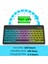 Beyaz 01 Fransız Gökkuşağı Arkadan Aydınlatmalı iPad Klavye Tablet Telefon Laptop Için Ispanyolca Rusça Portekizce Kablosuz Bluetooth Klavye Xiaomi Samsung Için (Yurt Dışından) 5