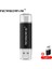 Siyah 128GB Otg Tip C Pendrive 128GB 64GB Hafıza Çubuğu 32GB 16GB Kalem Sürücü 8gb 4gb Flash USB Kalem Flash Stick Tip-C Adaptörü ile Hediye (Yurt Dışından) 1