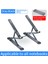 Gri Çift Katmanlı Ayarlanabilir Dizüstü Bilgisayar Standı Alüminyum Macbook Pro M1 Max Tablet Dizüstü Standı Masa Soğutma Pedi Katlanabilir Dizüstü Bilgisayar Tutucu (Yurt Dışından) 1