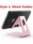 Metal Gül Altın Metal Stand Montajlı Telefon Tutucu Alüminyum Alaşımlı Kaliteli Cep Telefonu Tutucu Masa Standı Desteği Ekran Braketi Tablet Tutucu (Yurt Dışından) 1