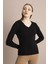 Tena Moda Kadın Fuşya Üç Iplik Şardonlu Kanguru Cepli Kapüşonlu Sweatshirt 5