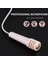 Pembe Mini Taşınabilir 3.5mm Stereo Stüdyo Mikrofon Kulaklık ile Ktv Karaoke Mini Mikrofon Akıllı Telefon Dizüstü Pc Masaüstü El Ses (Yurt Dışından) 4