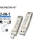Gümüş 64GB Tip C 2'si 1 Arada USB 3.0 Flash Sürücü Otg Yüksek Hızlı Kalem Sürücü 64GB Mikro USB Çubuk Harici Depolama (Yurt Dışından) 2