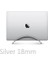 Gümüş 18MM Alüminyum Dikey Masaüstü Dizüstü Standı Tutucu Taban Braketi Dock Için /13.3/14.2/15.4/16/16.2 Inç Macbook Pro 13.3 Inç Macbook Air (Yurt Dışından) 1