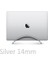 Gümüş 14MM Alüminyum Dikey Destek Dizüstü Bilgisayar Standı Apple MacBook Pro 2023 Için Hava Desteği Yerden Tasarruf Sağlayan Raf Masaüstü Dikilmiş Tutucu 13 14 16 (Yurt Dışından) 1