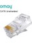 Cat6 Korumasız 100 Adet RJ45 Cat6 CAT5E Konektörü 8P8C Modüler Fiş Adaptörü Ethernet Kablosu Kafası 1 Gbps Gigabit Ağ Kıvrım Kristal Utp 10/50 Adet Omay (Yurt Dışından) 1