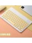 Sarı Tek Keyboa 10 Inç Renkli Bluetooth Cep Telefonu Tablet Pc Harici Kablosuz Fare Klavye Takım Elbise (Yurt Dışından) 1