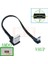 AMDO-V8UP 0.3 M Süper Düz Esnek Yukarı Aşağı Sol Sağ Açılı 90 Derece USB Mikro USB Erkek USB Erkek Veri Şarj Bağlantı Kablosu (Yurt Dışından) 1