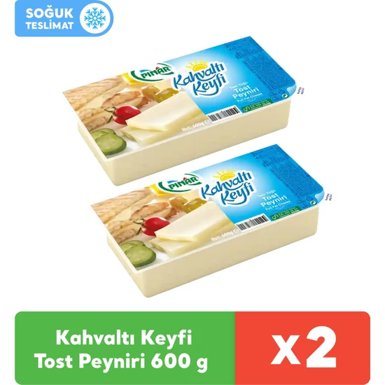 Pınar Kahvaltı Keyfi Tost Peyniri 600 gr x 2 Adet