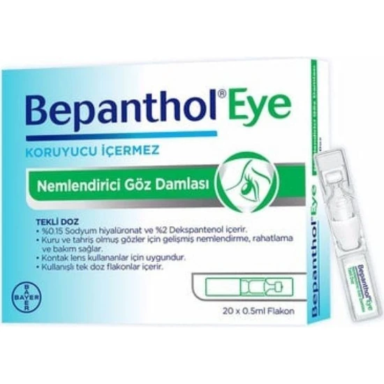 Bepanthol Eye Nemlendirici Tekli Doz 20X0.5ML Flakon