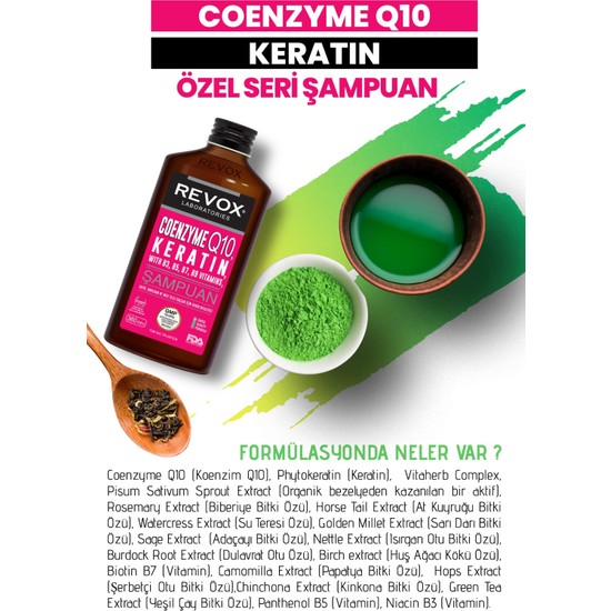 Keratin & Koenzim Q10, B Vitamin Kompleks Özel Seri Şampuan Fiyatı