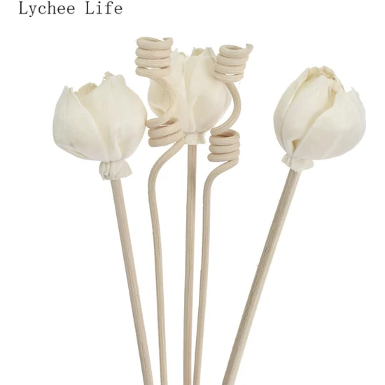 Betty Becky Lychee Life 7 Adet Yapay Çiçek Gül Tomurcuğu Rattan Kamış Difüzör Koku Çubukları Yedek Diy Ev Dekorasyon (Yurt Dışından)
